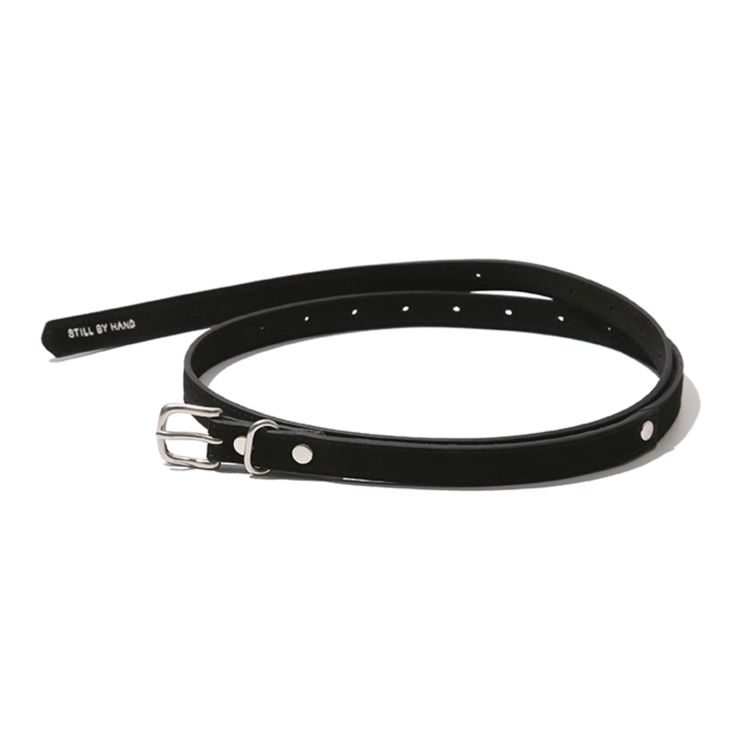 18mm leather belt black