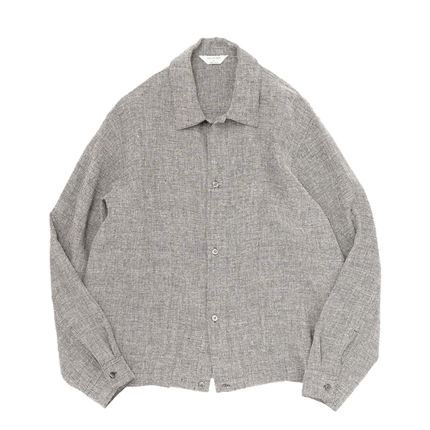 linen shirt jacket light grey